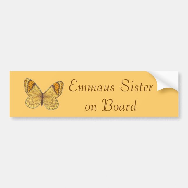 Emmaus Sister on Board Bumper Sticker (Front)