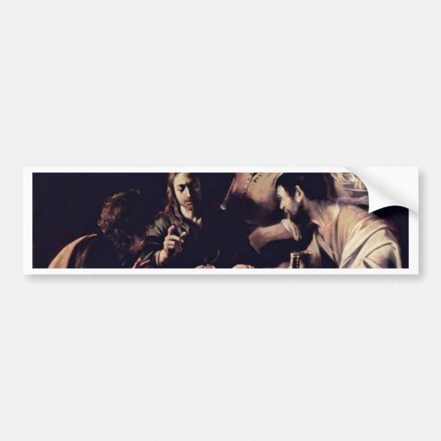 Emmausmahl By Michelangelo Merisi Da Caravaggio Bumper Sticker (Front)