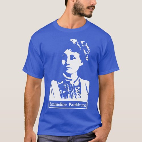Emmeline Pankhurst Negative Space Portrait T_Shirt