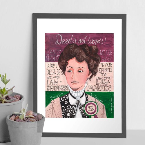 Emmeline Pankhurst  votes for women  Poster
