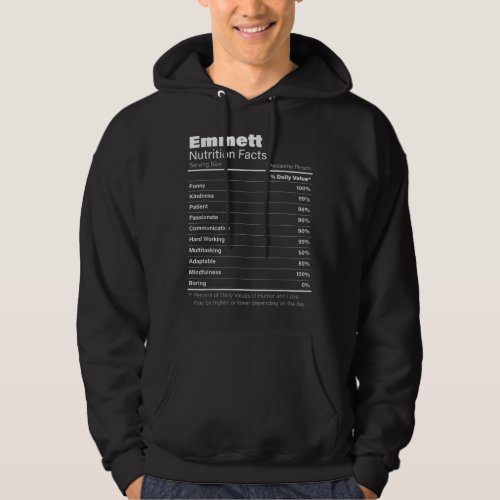 Emmett Nutrition Personalized Name Funny Hoodie