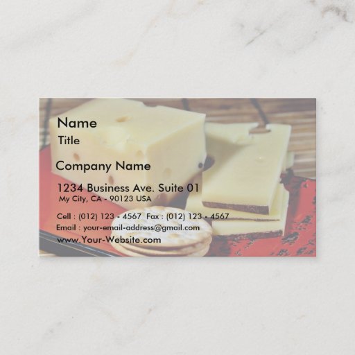 Customizable Emmi Emmentaler Cheese Business Card