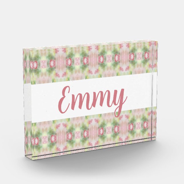 Emmy Print Decorative Acrylic Block (Left)