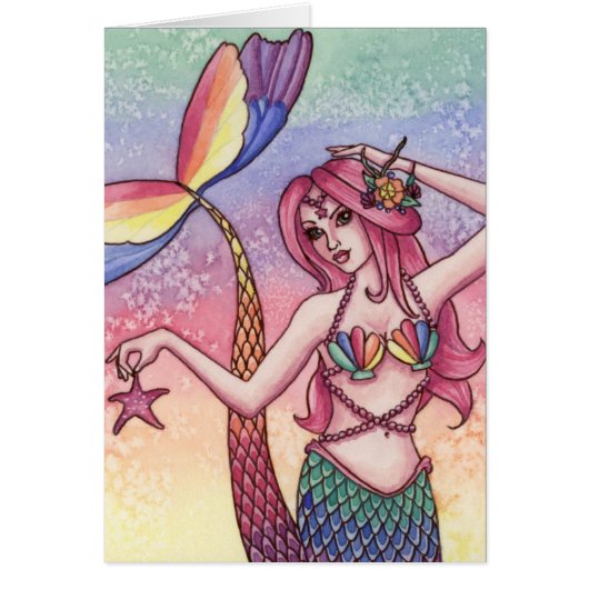 Emmy - Rainbow Mermaid Card (Front)
