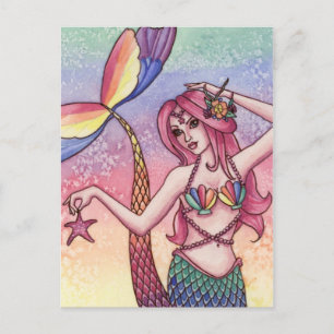 Emmy - Rainbow Mermaid Postcard