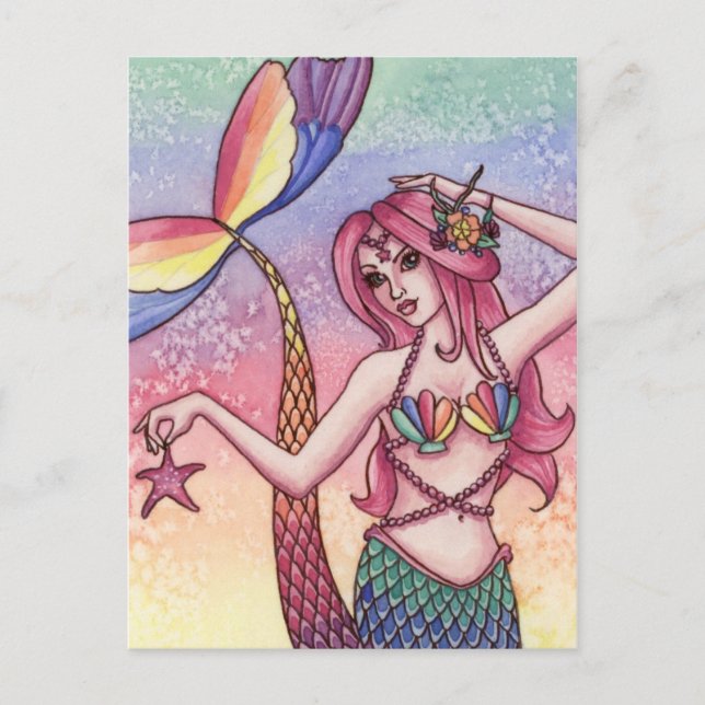 Emmy - Rainbow Mermaid Postcard (Front)