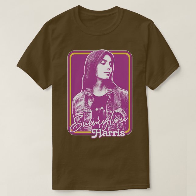 Emmylou  Outlaw Country Retro Fan Design T-Shirt (Design Front)