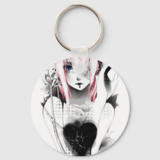 emo anime girl keychain
