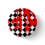 Emo Argyle Paint Splatter Pinback Button