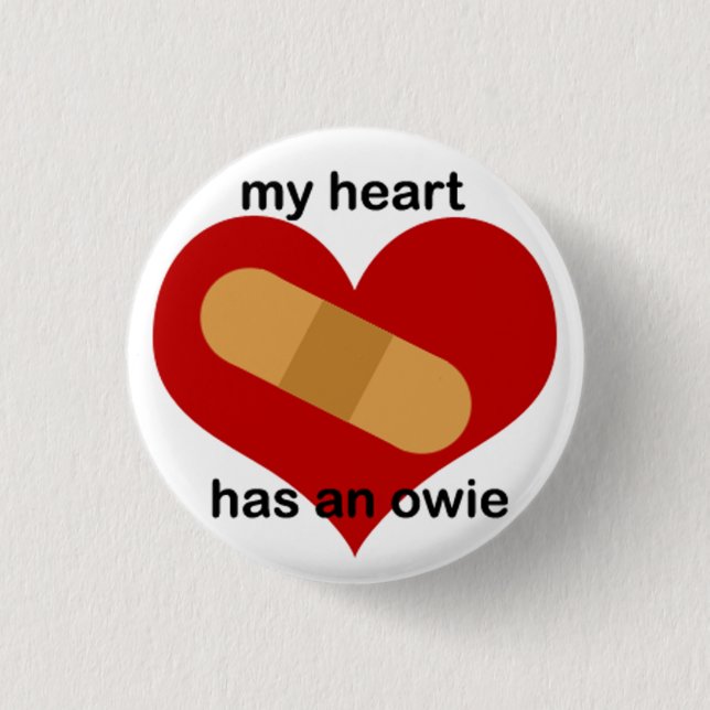 Emo at Heart Pinback Button (Front)