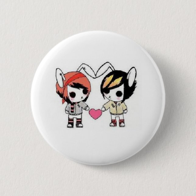 emo bunnies button (Front)