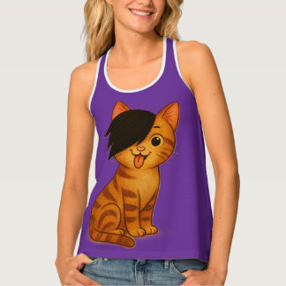 emo cats tank top