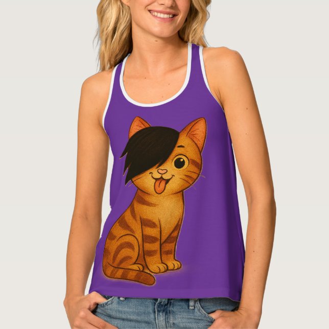 emo cats tank top (Front)