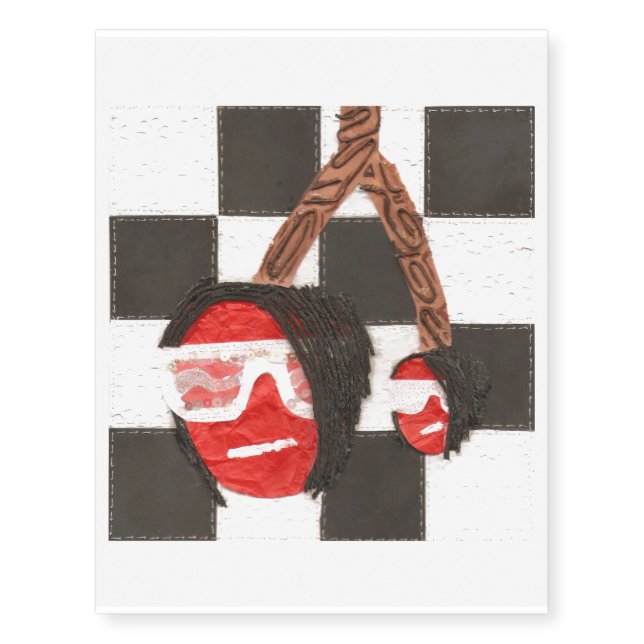 Emo Cherries Temporary Tattoo (Front)