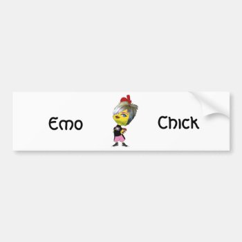 Emo Chick Bumper Sticker by NotionsbyNique at Zazzle