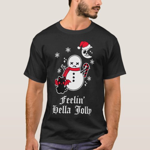 Emo Christmas Goth Sarcastic Meme Horror Gothic Sn T_Shirt