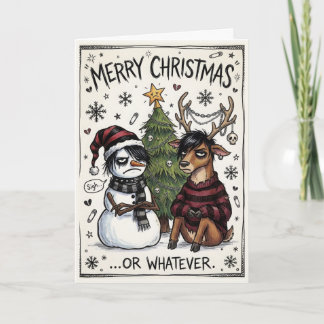 Emo Christmas – Merry Christmas Whatever Card