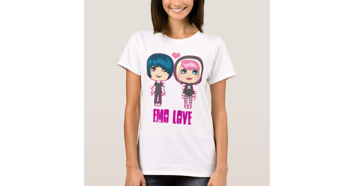 pink emo shirt