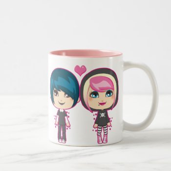 Emo Couple Two-tone Coffee Mug by Kakigori at Zazzle