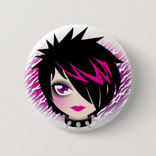 Emo Cutie Button