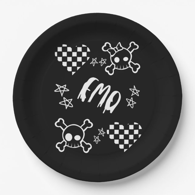 Emo design paper plates (Front)