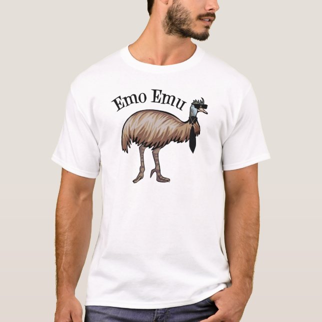 Emo Emu Hipster T-Shirt (Front)
