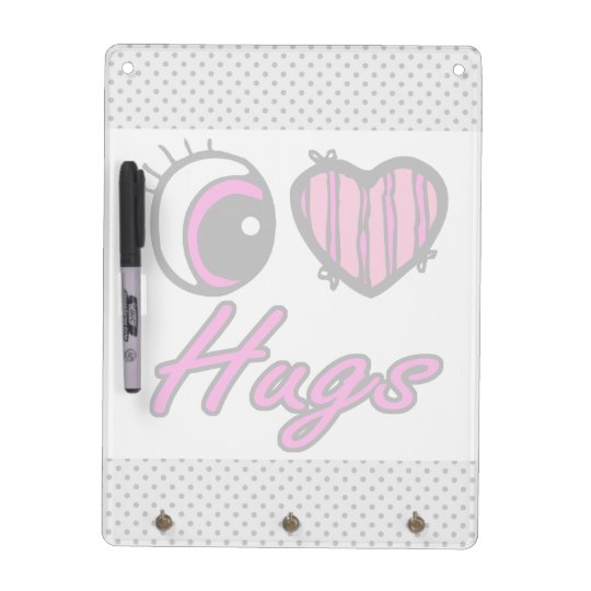 Emo Eye Heart I Love Hugs Dry-Erase Board