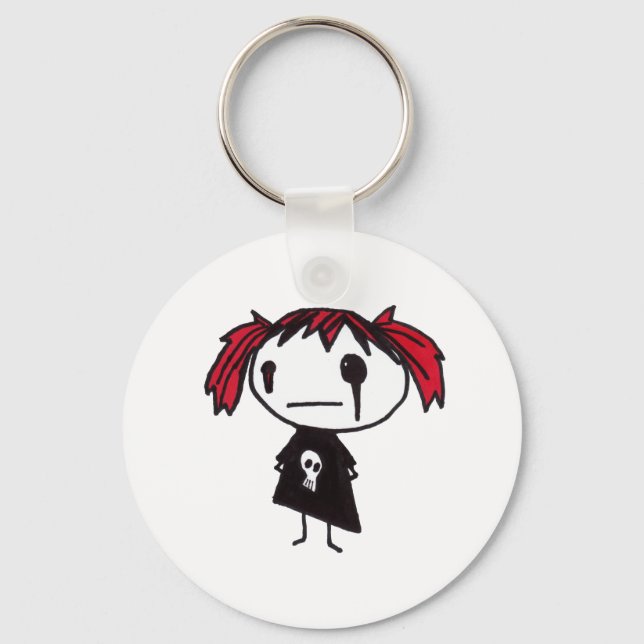 emo gal keychain (Front)