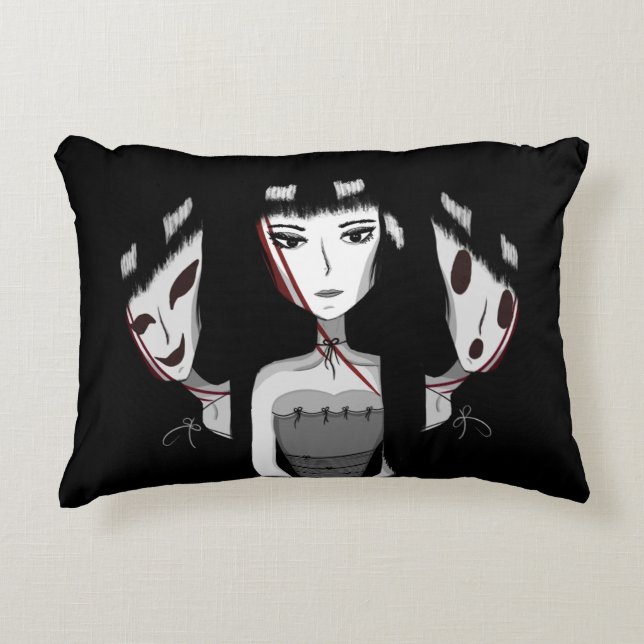Emo Girls Accent Pillow (Front)