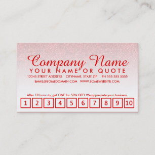 emo glitter loyalty program card