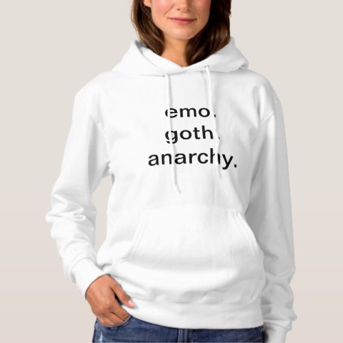 Emo Goth Anarchy T_Shirt Hoodie