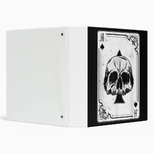Emo Gothic And Punk Ace of Spades Poker Game 3 Ring Binder