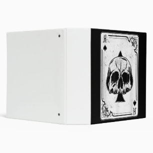 Emo Gothic And Punk Ace of Spades Poker Game 3 Ring Binder