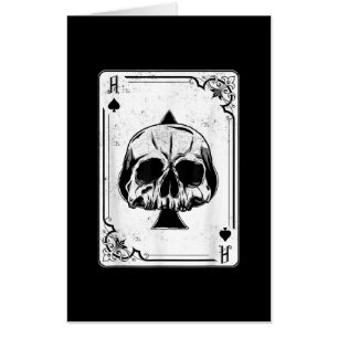 Emo Gothic And Punk Ace of Spades Poker Game Card
