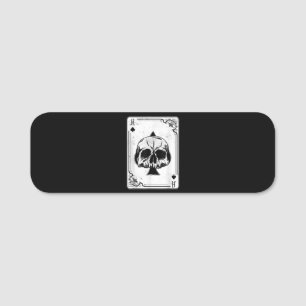Emo Gothic And Punk Ace of Spades Poker Game Name Tag