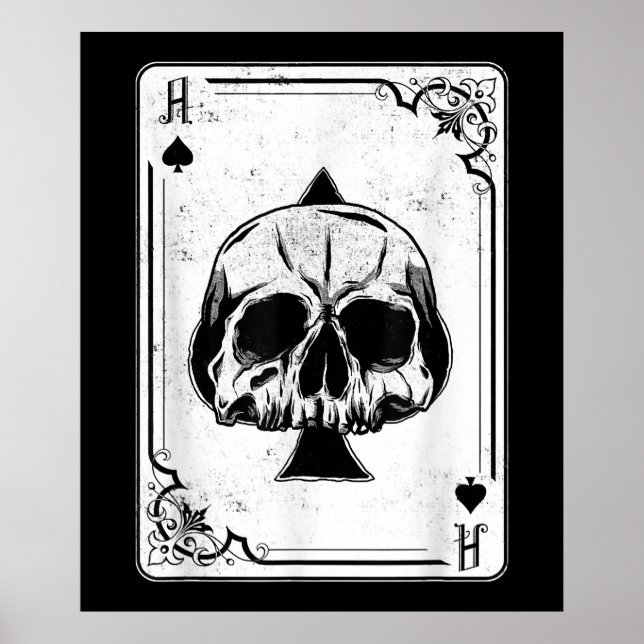 Emo Gothic And Punk Ace of Spades Poker Game Poster (Front)