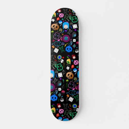 Emo Halloween Pattern Skateboard