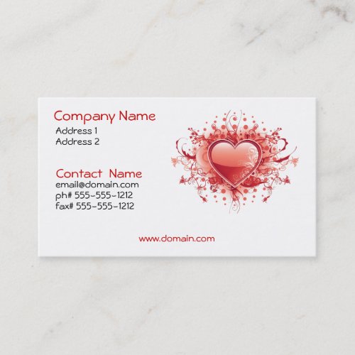 Emo Heart Business Card