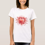 Emo Heart Design Ladies T-Shirt