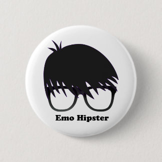 Emo Hipster Pinback Button