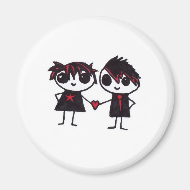 Emo in love magnet (Front)