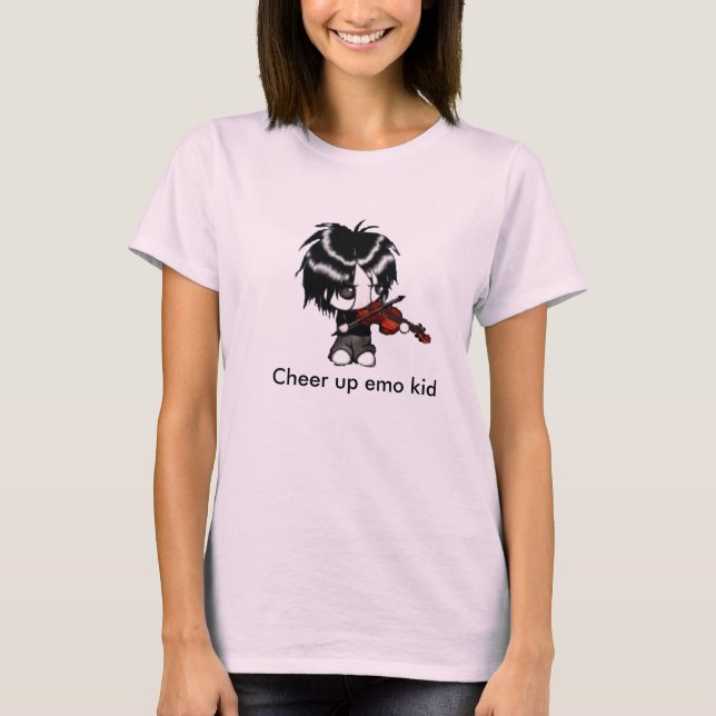 emo kid, Cheer up emo kid T-Shirt (Front)