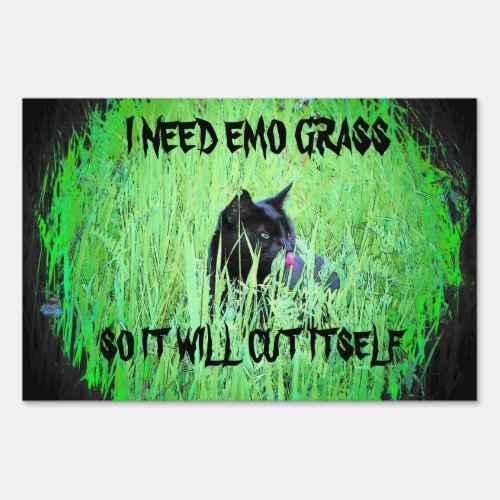 Emo Lawn grass needed Sign