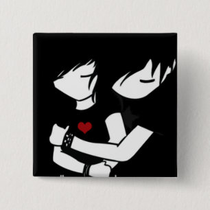 emo love pinback button