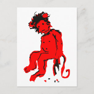 emo monkey ink postcard
