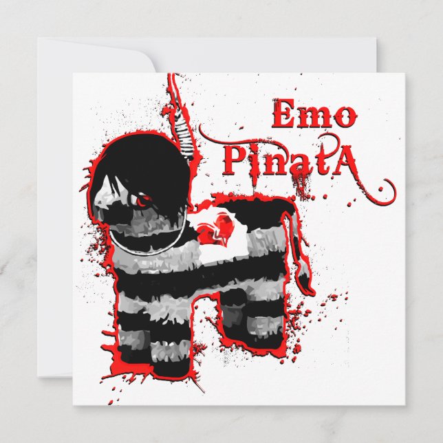emo pinata invitation (Front)