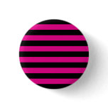 Emo Pink & Black Stripes Button