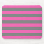 Emo Pink & Grey Stripes Mouse Pad