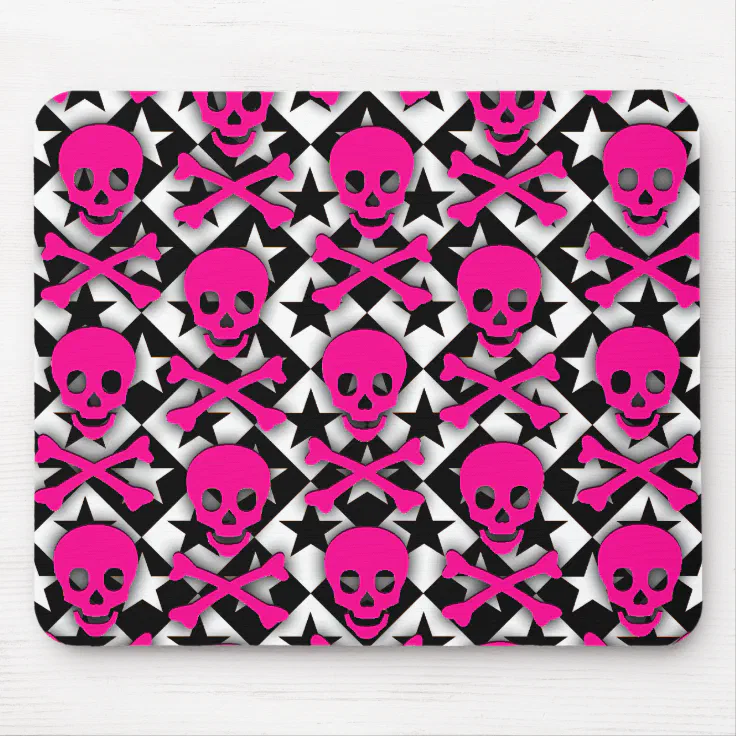 pink skulls and stars