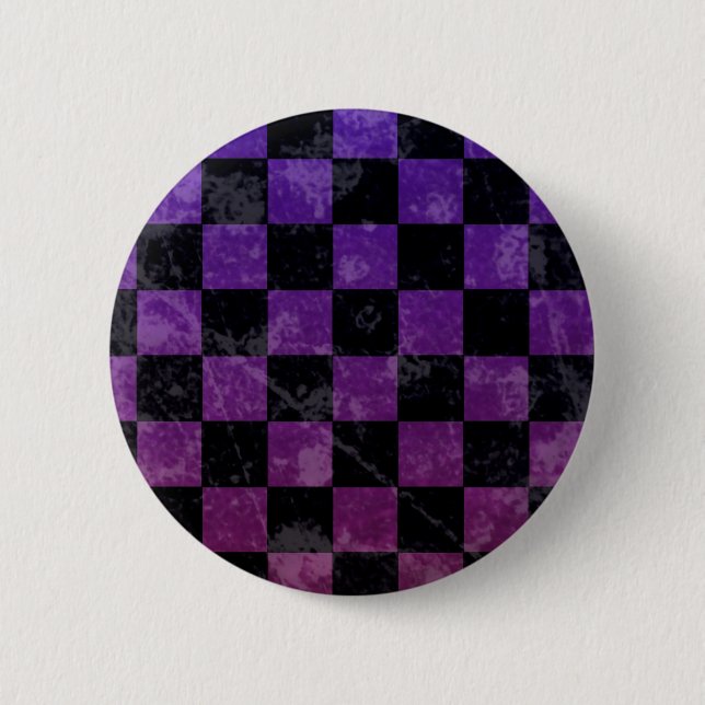 Emo punk checkerboard pinback button (Front)